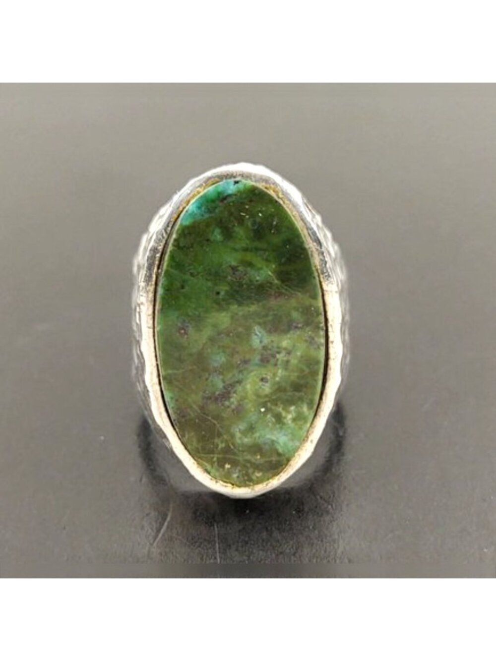 Vintage Elias Peru Sterling Silver 925 Hammered Statement Ring Size 6.25 - Picture 2 of 4